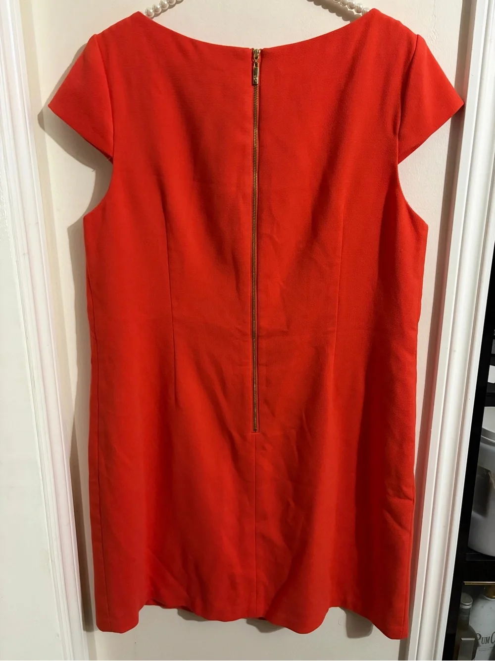 Eliza J Red Cap-Sleeve Shift Dress - Picture 9 of 11